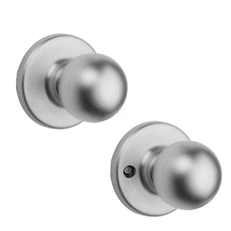 Kwikset Kwikset: Polo Passage Door Knob with Round Rose / Satin Chrom KWS-200P-RDT-26D